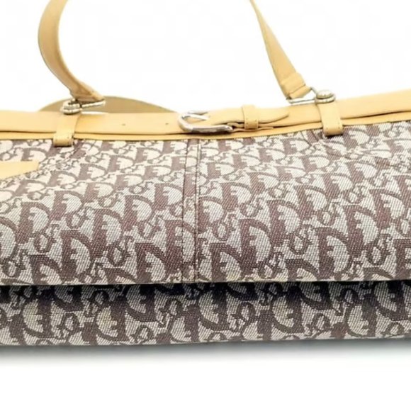Dior Vintage Trotter Monogram Buckle Detail Tote - Picture 7 of 11